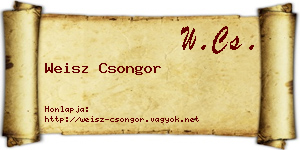 Weisz Csongor névjegykártya